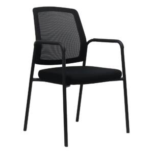 Silla confidente Dalí de SillaSur en negro, vista de tres cuartos